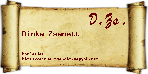 Dinka Zsanett névjegykártya